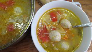 Овощной суп с фрикадельками