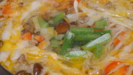 овощной суп с грибами и баклажаном