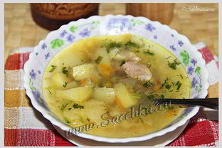 Овощной суп с индейкой