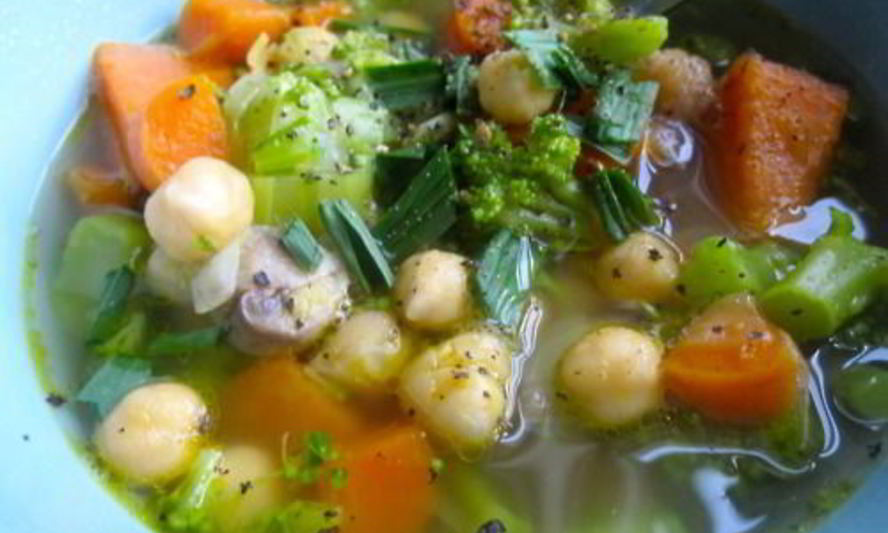 Рецепт овощного супа с нутом