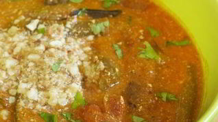 Овощной суп с орехами