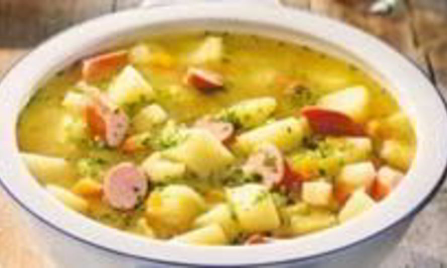 Рецепт овощного супа с сосисками в мультиварке