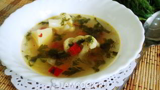 Овощной суп с цветной капустой