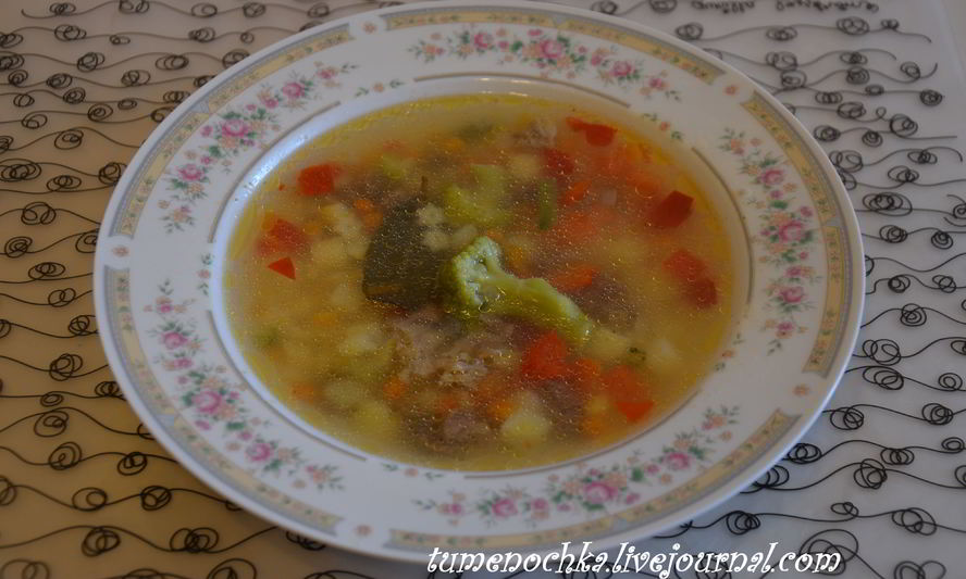 Рецепт овощного супа за 15 минут