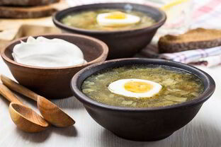 Полезный овощной суп со шпинатом