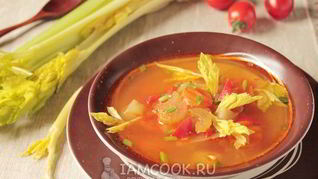 Постный овощной суп с сельдереем