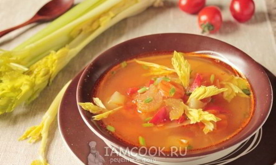 Рецепт постного овощной суп с сельдереем