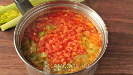 постный овощной суп с сельдереем