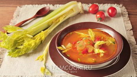 постный овощной суп с сельдереем