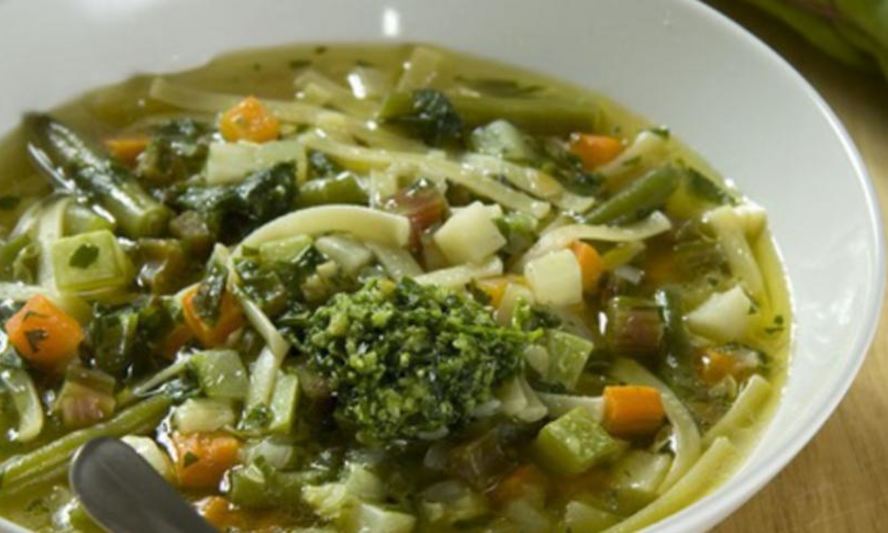 Рецепт супа минестроне с соусом песто