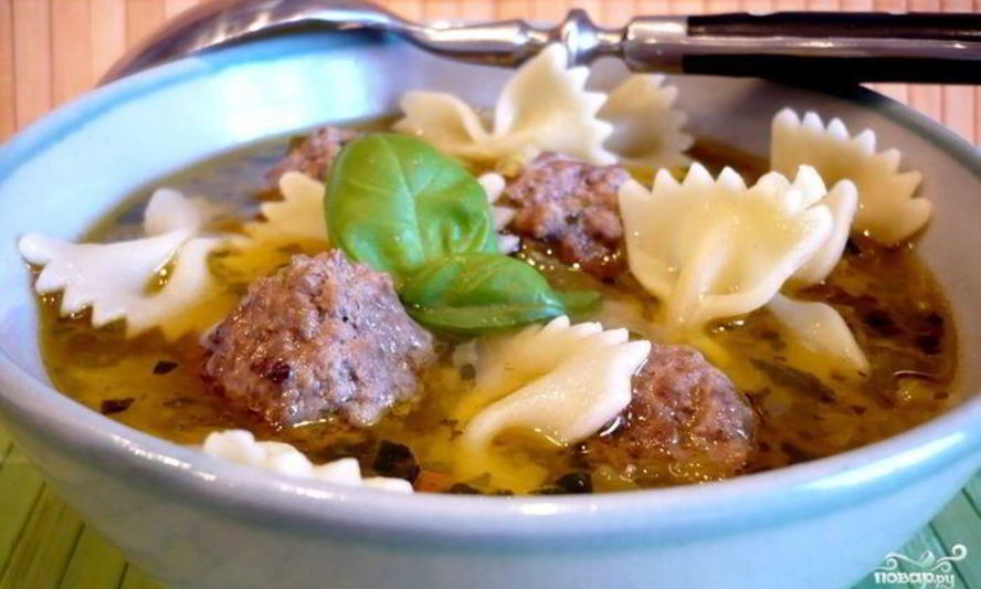 Рецепт супа с фрикадельками и овощами