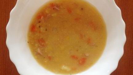 Суп с копченостями