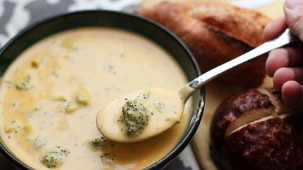 Суп с плавленным сыром