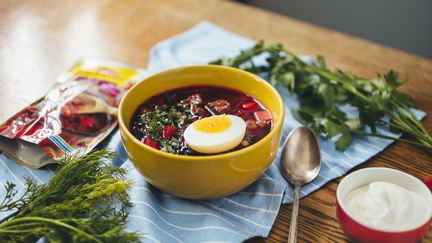 Суп с яйцом