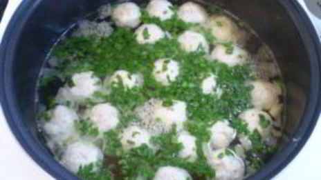 простой суп с фрикадельками