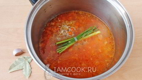 постный рассольник с перловкой