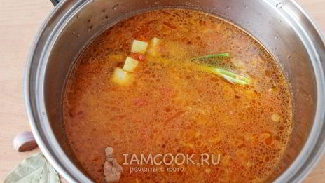 постный рассольник с перловкой