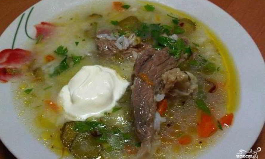Рецепт рассольника без перловки