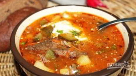 рассольник из говядины