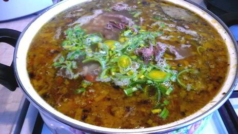 рассольник ленинградский с мясом перловкой и огурцами