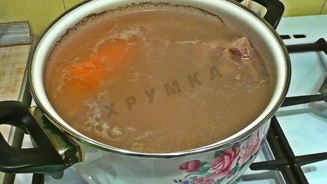 рассольник ленинградский с мясом перловкой и огурцами