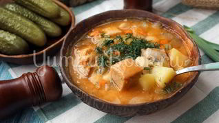 Рассольник с фасолью