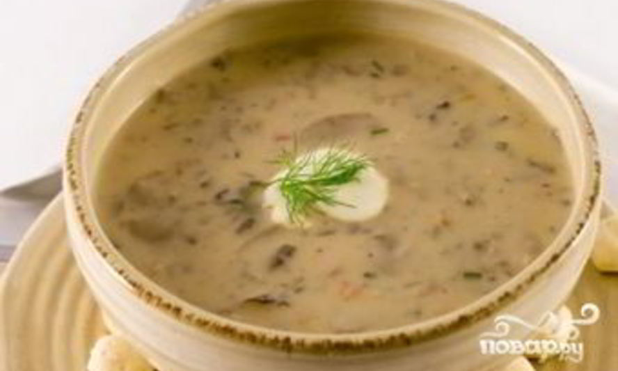 Рецепт рассольника с грибами