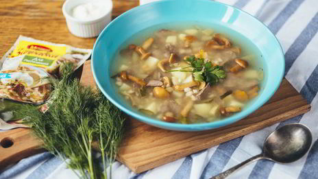 рассольник с маринованными опятами