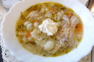 Рассольник с перловкой