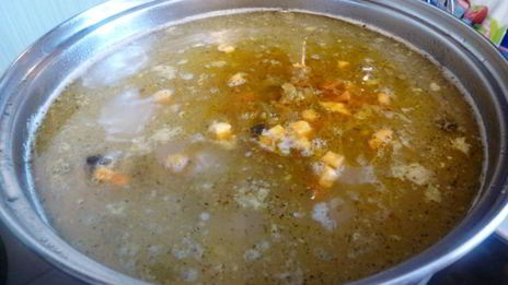 рассольник с перловкой