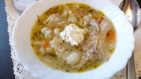 рассольник с перловкой