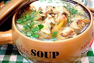 Рассольник с почками и перловкой