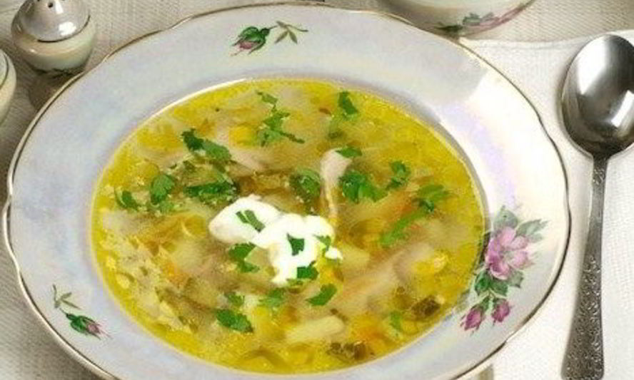 Рецепт рассольника с рисом и бараниной