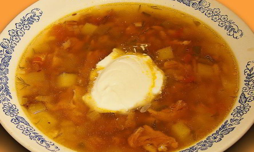 Рецепт рассольника с телятиной и сушеными грибами