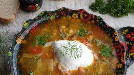 рассольник с тунцом