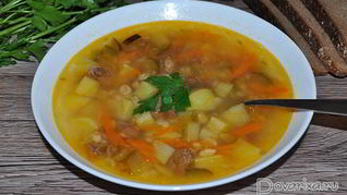 Рассольник с тушенкой