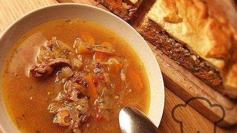 кислые щи с говядиной