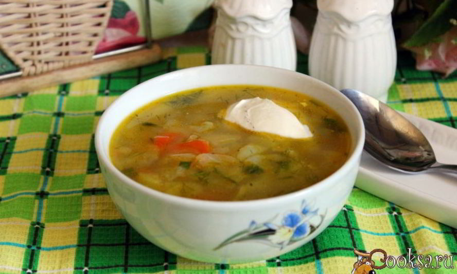 Рецепт летних щей из молодой капусты со сладким перцем