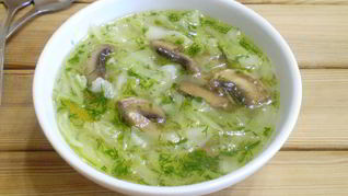 Постные щи из свежей капусты