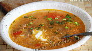 Щи из капустного салата