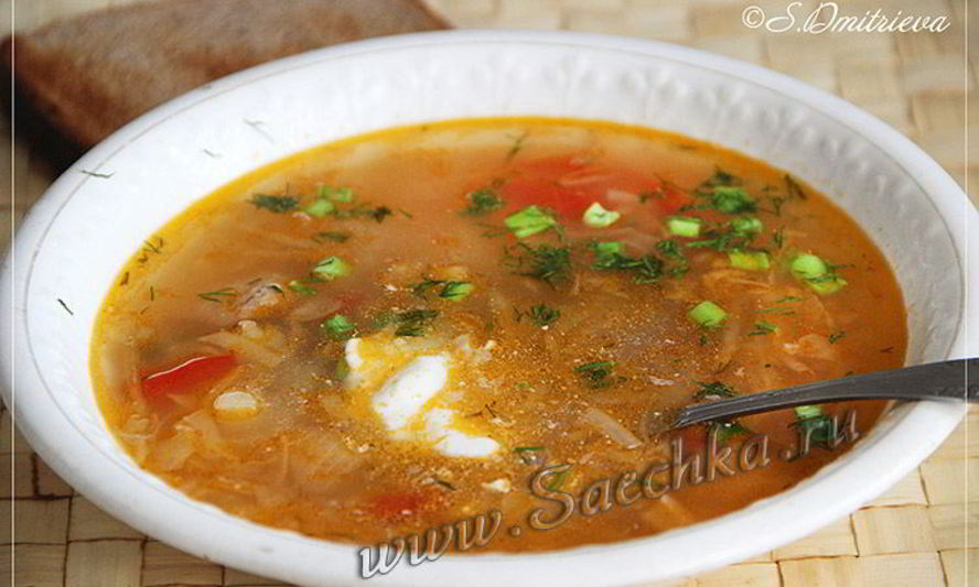 Рецепт щей из капустного салата