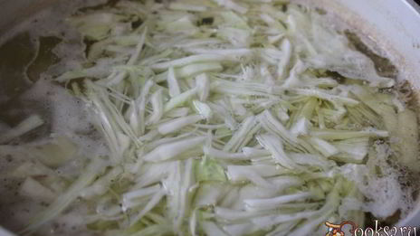 щи из свежей капусты с баклажанами