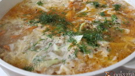 щи из свежей капусты с баклажанами