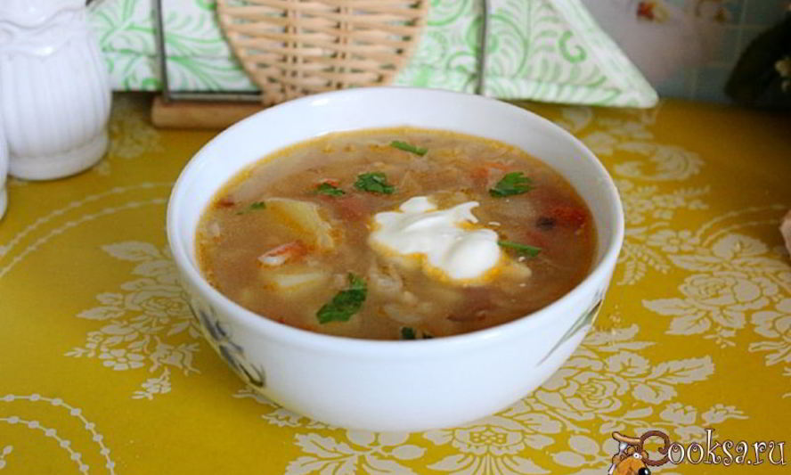 Рецепт щей из свежей капусты с перловкой