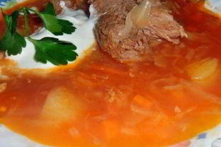 Щи Русские с гречкой и говядиной