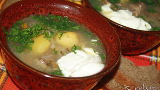 Щи с говядиной и квашеной капустой