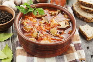 Щи с грибами по-монастырски