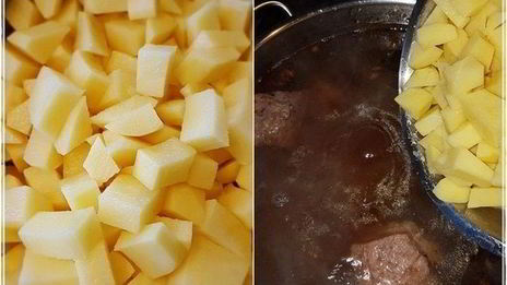 щи с крапивой, щавелем и говяжьими ребрышками