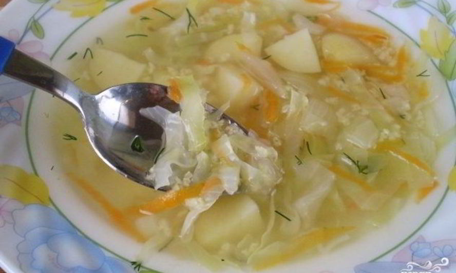 Рецепт вегетарианских щей из свежей капусты