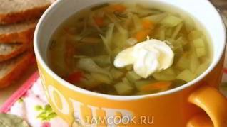 Зеленые щи из капусты